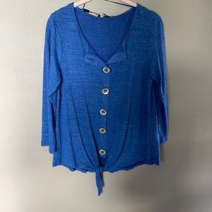 Brand new top with buttons going down & tie at the bottom